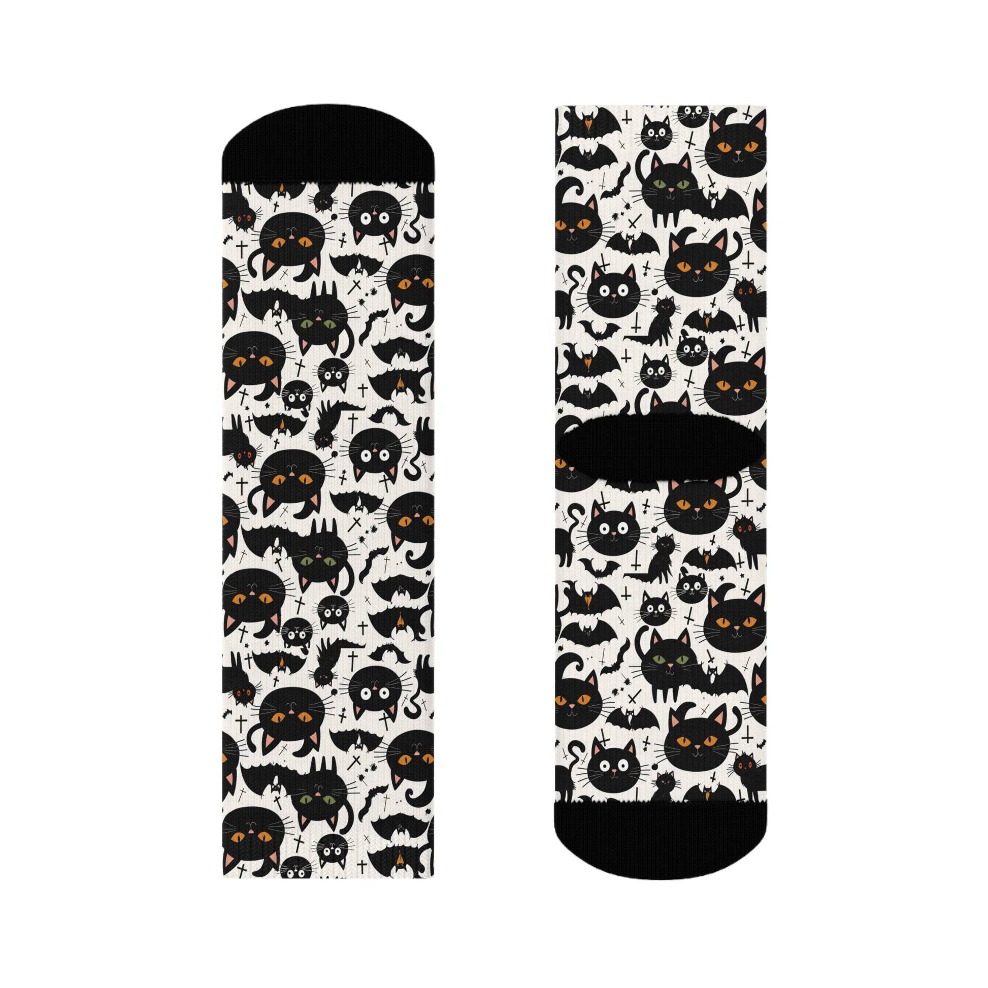 Crazy Cat Lady Polyester Crew Socks 3 sizes - DeRose Seasonal