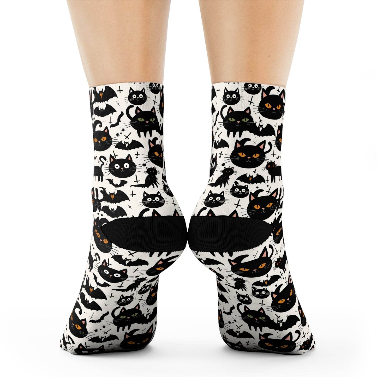 Crazy Cat Lady Polyester Crew Socks 3 sizes - DeRose Seasonal