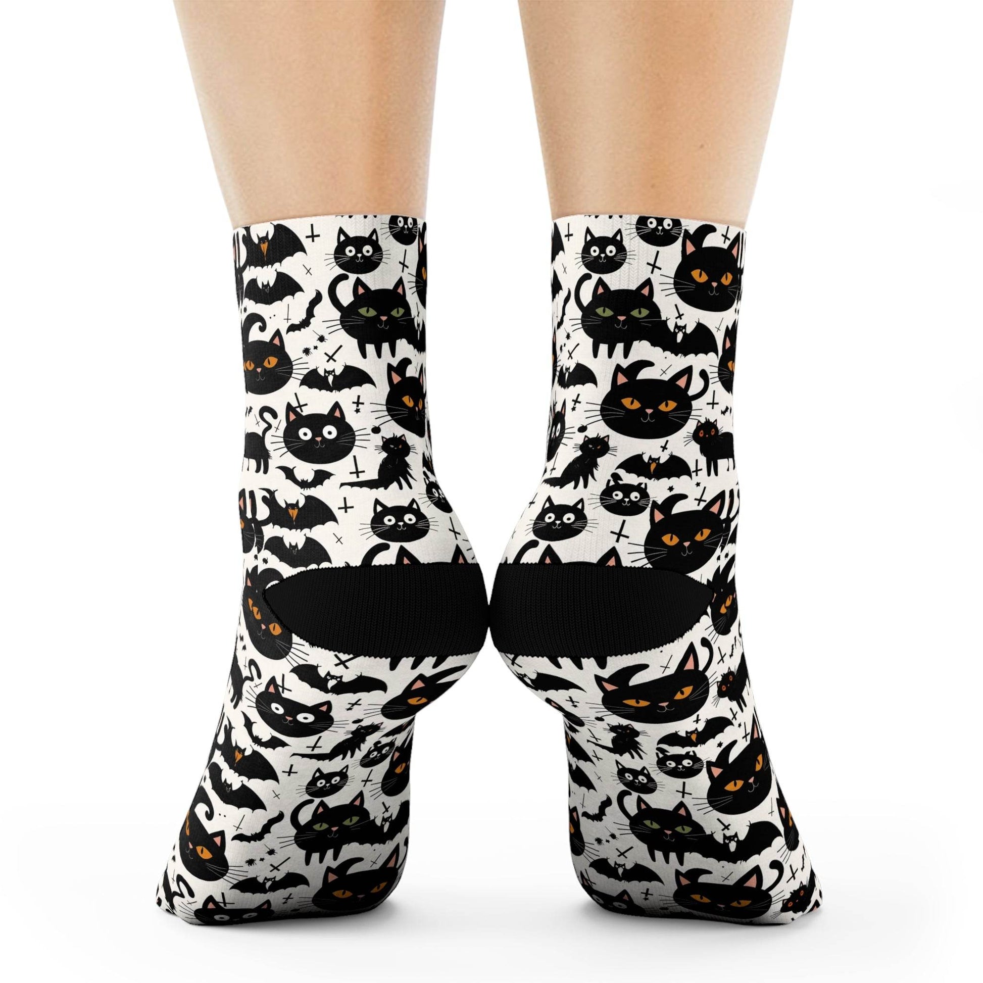 Crazy Cat Lady Polyester Crew Socks 3 sizes - DeRose Seasonal
