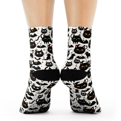 Crazy Cat Lady Polyester Crew Socks 3 sizes - DeRose Seasonal