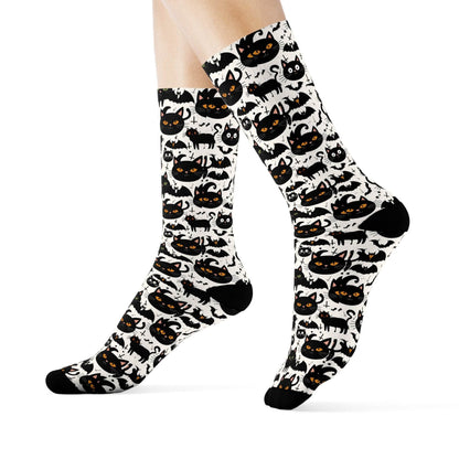 Crazy Cat Lady Polyester Crew Socks 3 sizes - DeRose Seasonal