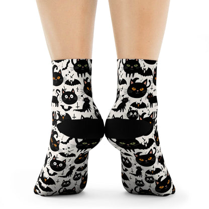 Crazy Cat Lady Polyester Crew Socks 3 sizes - DeRose Seasonal