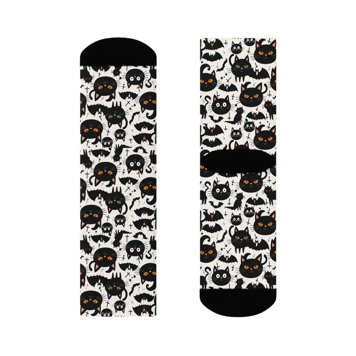 Crazy Cat Lady Polyester Crew Socks 3 sizes - DeRose Seasonal