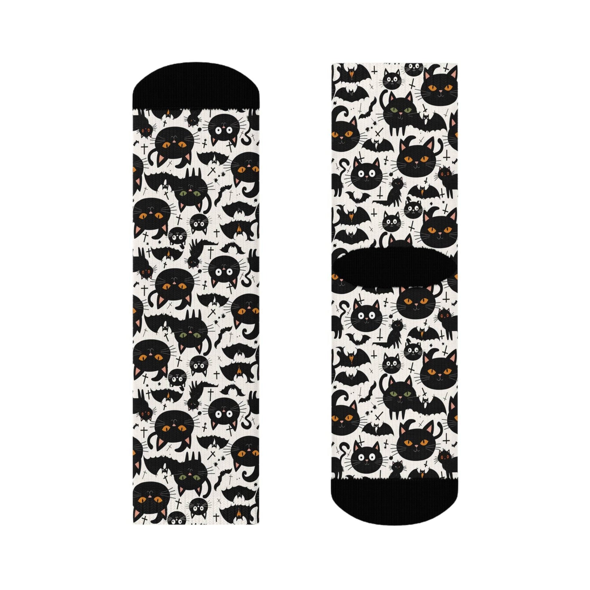 Crazy Cat Lady Polyester Crew Socks 3 sizes - DeRose Seasonal