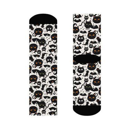 Crazy Cat Lady Polyester Crew Socks 3 sizes - DeRose Seasonal