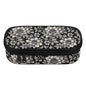 Black and White Bloom 3-Layer Pencil and Cosmetic Case - DeRose Seasonal