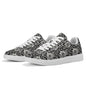 Black and White Bloom Adult Lightweight Brand Low Top Leather Shoes - DeRose Seasonal