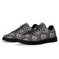 Black and White Bloom Adult Lightweight Brand Low Top Leather Shoes - DeRose Seasonal
