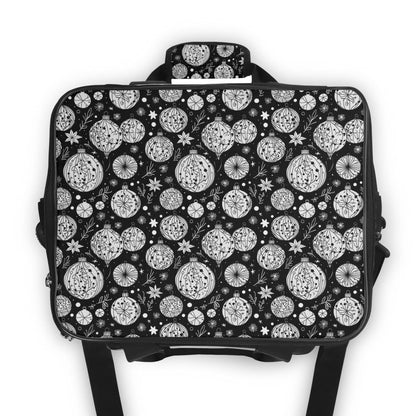 Black and White Christmas Ornament Insulated Leakproof Cooler Bag Lunch Box - DeRose Seasonal