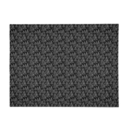 Black and White Christmas Tree Flannel Breathable Blanket 4 Sizes - DeRose Seasonal