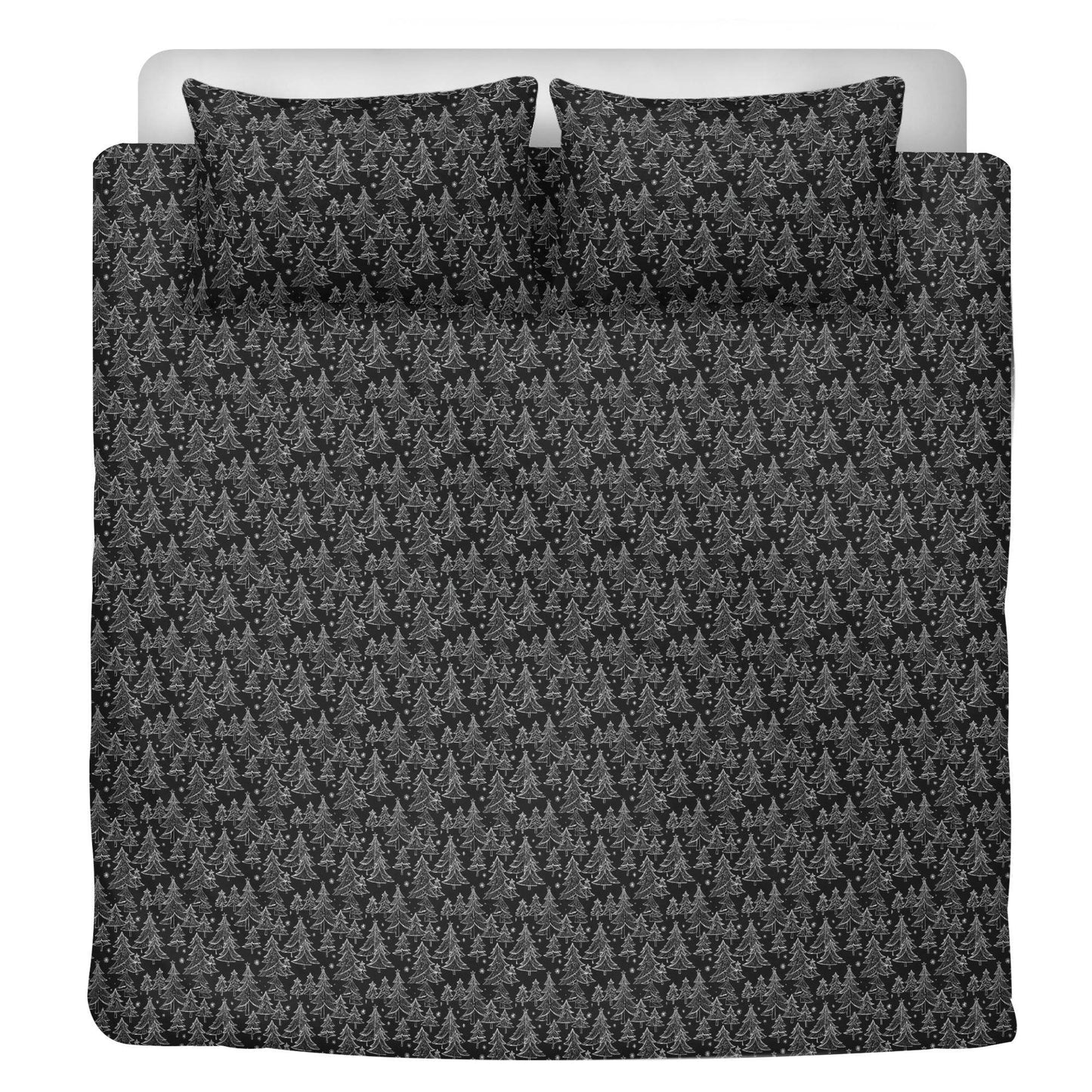 Black and White Christmas Trees 3 Pcs Beddings - DeRose Seasonal