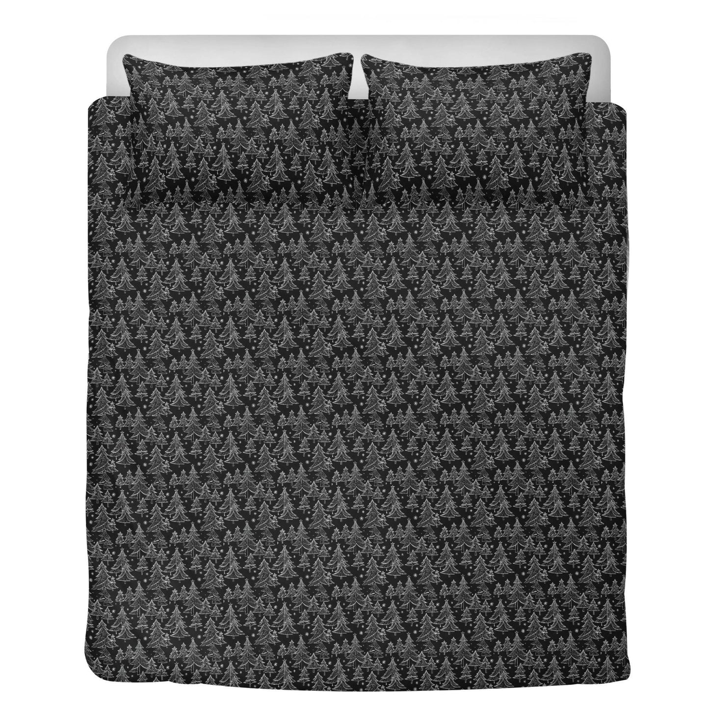 Black and White Christmas Trees 3 Pcs Beddings - DeRose Seasonal