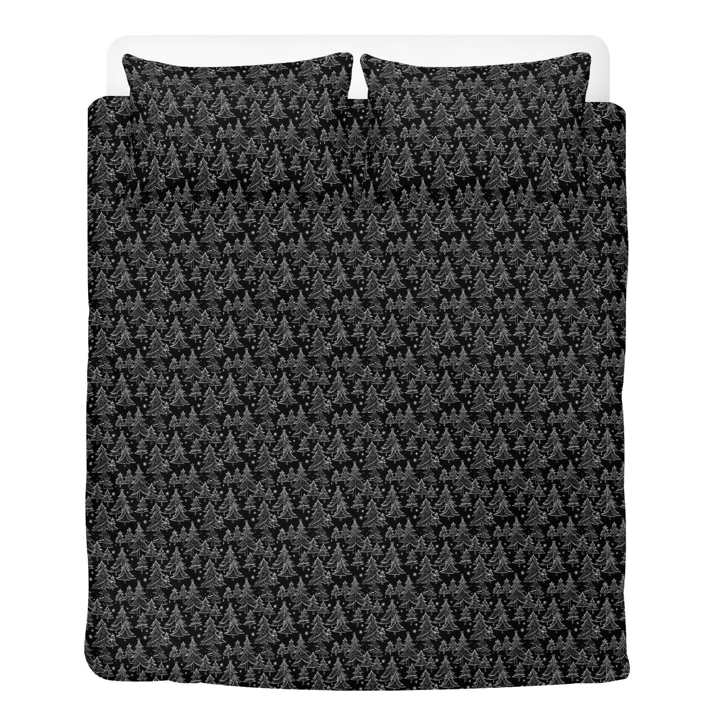 Black and White Christmas Trees 3 Pcs Beddings - DeRose Seasonal