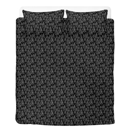 Black and White Christmas Trees 3 Pcs Beddings - DeRose Seasonal