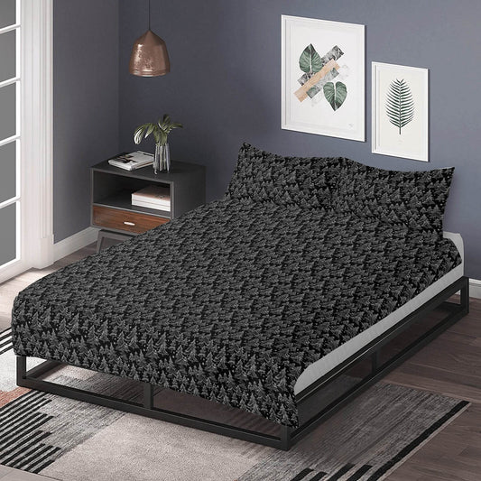 Black and White Christmas Trees 3 Pcs Beddings - DeRose Seasonal