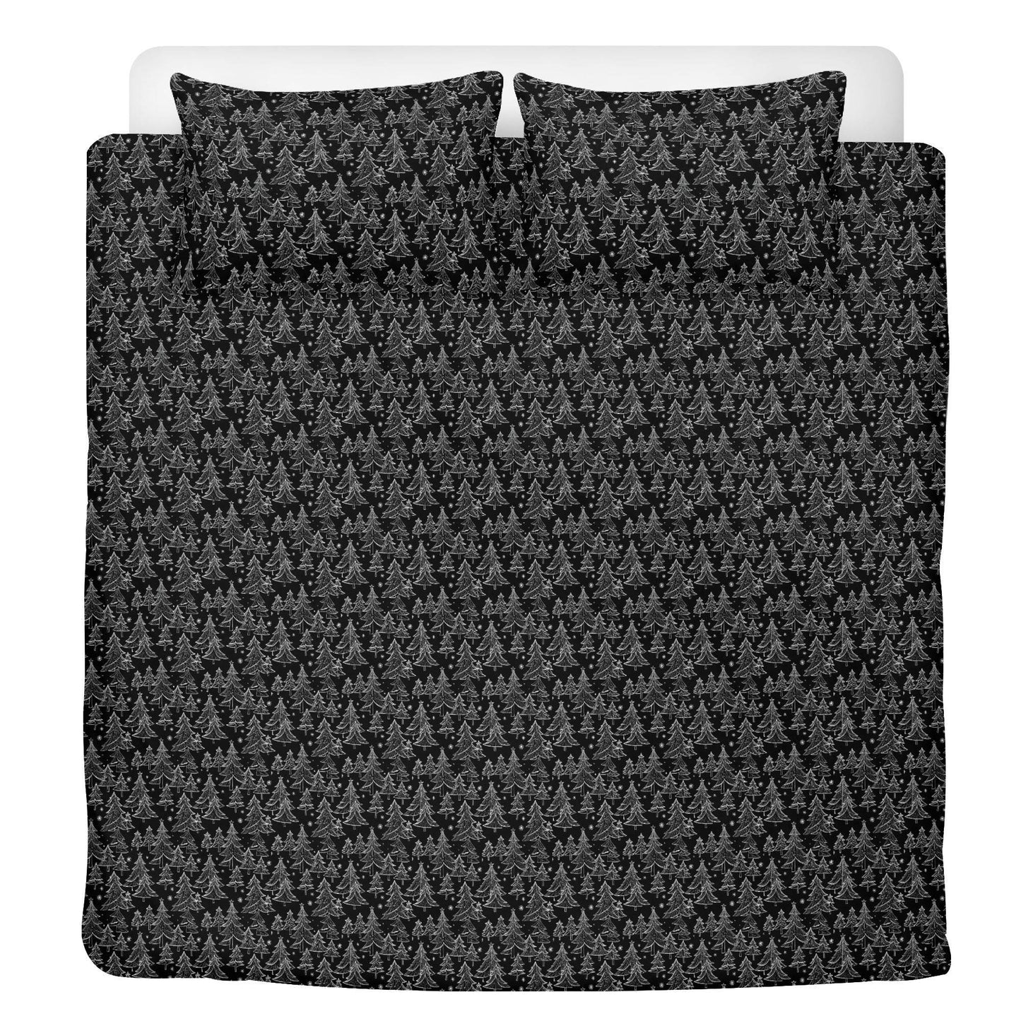 Black and White Christmas Trees 3 Pcs Beddings - DeRose Seasonal