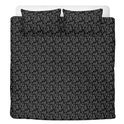 Black and White Christmas Trees 3 Pcs Beddings - DeRose Seasonal