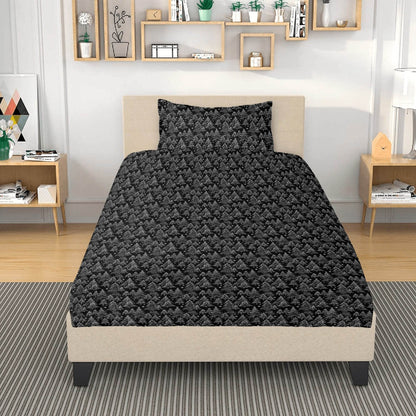 Black and White Christmas Trees 3 Pcs Beddings - DeRose Seasonal