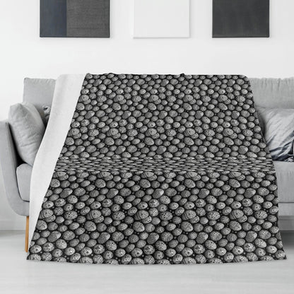 Black and White Egg Flannel Breathable Blanket 4 Sizes - DeRose Seasonal