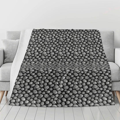 Black and White Egg Flannel Breathable Blanket 4 Sizes - DeRose Seasonal