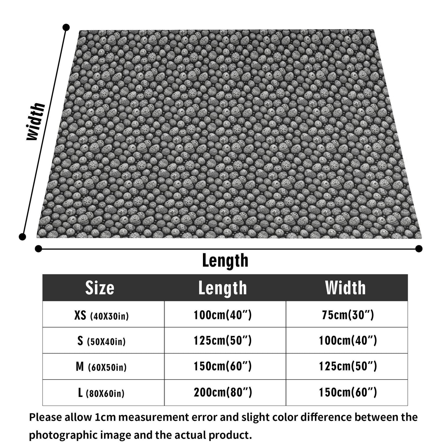 Black and White Egg Flannel Breathable Blanket 4 Sizes - DeRose Seasonal
