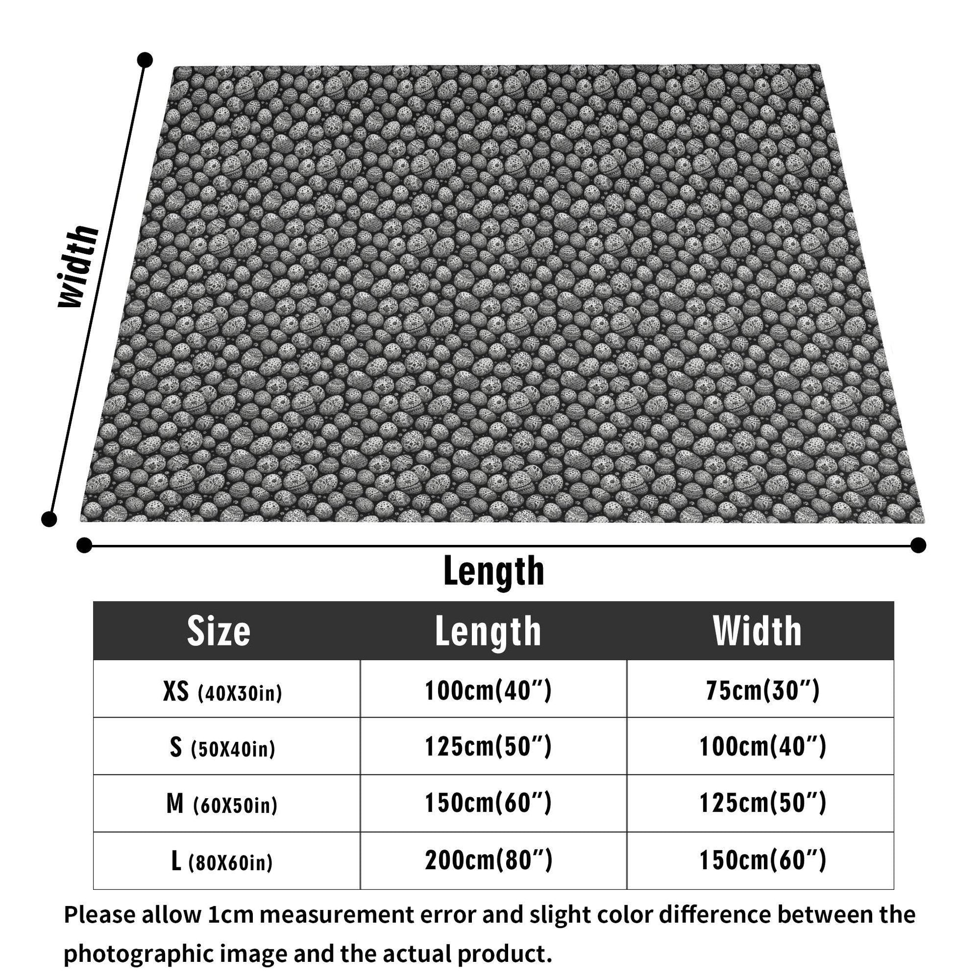 Black and White Egg Flannel Breathable Blanket 4 Sizes - DeRose Seasonal