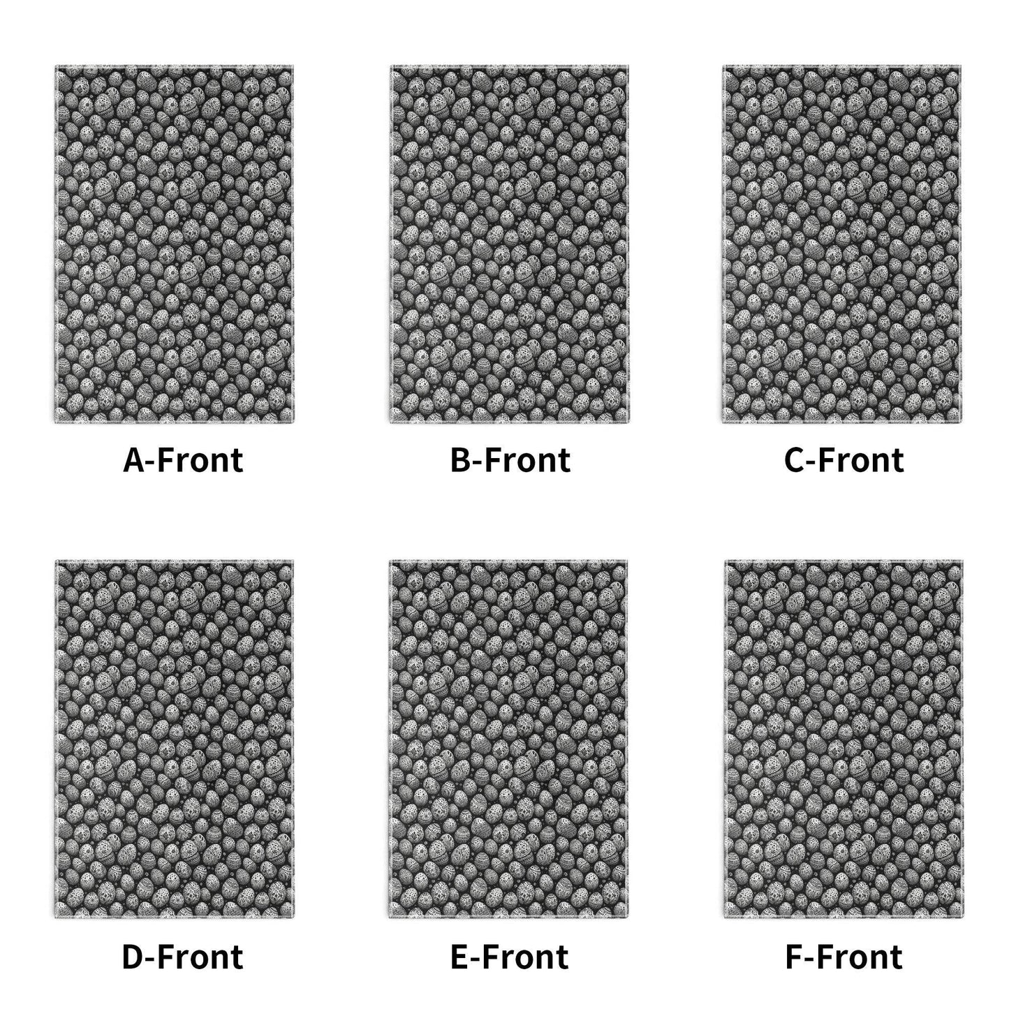 Black and White Egg Hand Towels (6 Pcs) - DeRose Seasonal