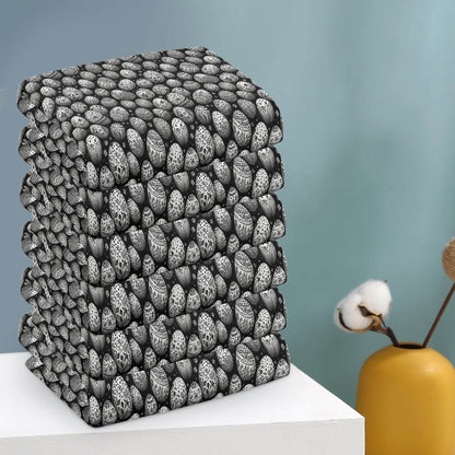 Black and White Egg Hand Towels (6 Pcs) - DeRose Seasonal