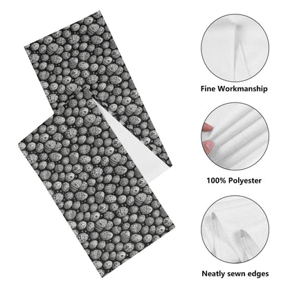 Black and White Egg Polyester Table Runner - DeRose Seasonal