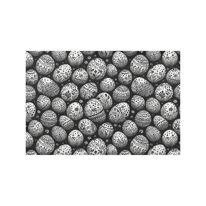Black and White Egg Table Placemat (set of 6) Placemats 12" x 18" (Set of 6) DeRose Seasonal