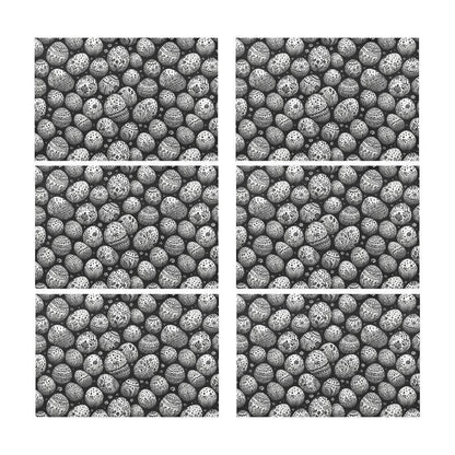 Black and White Egg Table Placemat (set of 6) Placemats 12" x 18" (Set of 6) DeRose Seasonal