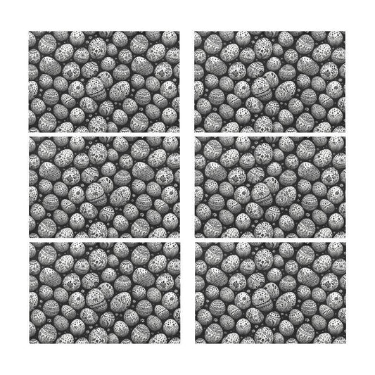 Black and White Egg Table Placemat (set of 6) Placemats 12" x 18" (Set of 6) DeRose Seasonal