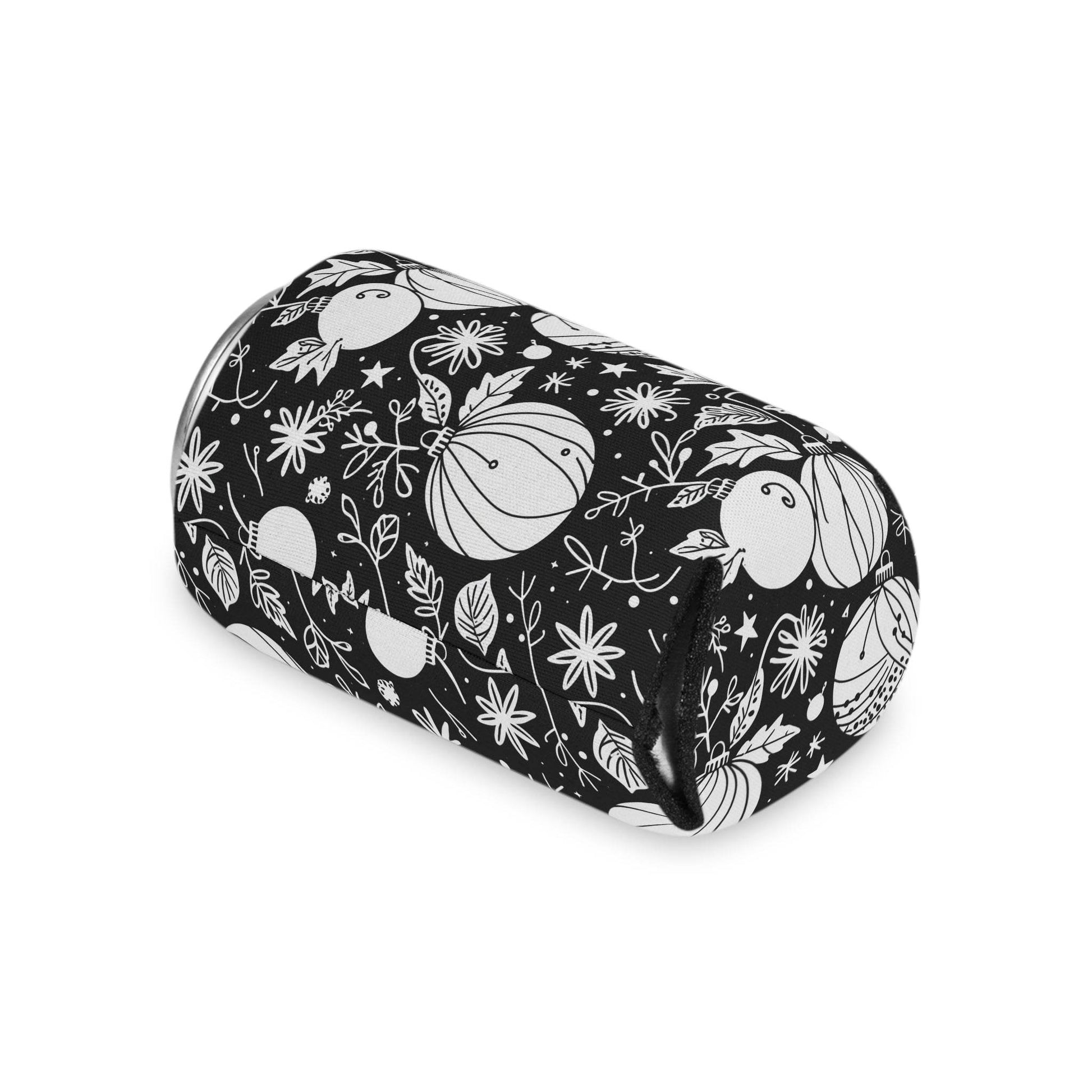 Black and White Festive Ornaments Can Cooler 50% Off - DeRose Seasonal