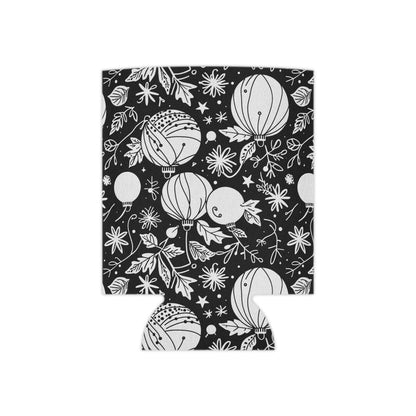 Black and White Festive Ornaments Can Cooler 50% Off - DeRose Seasonal