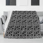 Black and White Groovy Hearts Flannel Breathable Blanket 4 Sizes - DeRose Seasonal