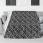 Black and White Hearts Flannel Breathable Blanket 4 Sizes - DeRose Seasonal