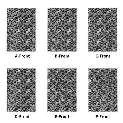 Black and White Hearts Hand Towels (6 Pcs) - DeRose Seasonal