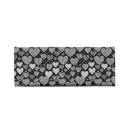 Black and White Hearts Luxury Women Leather Handbag (3 sizes) - DeRose Seasonal