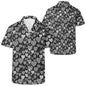 Black and White Hearts Men's Casual Hawaiian Shirt - DeRose Seasonal