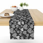Black and White Hearts Polyester Table Runner - DeRose Seasonal