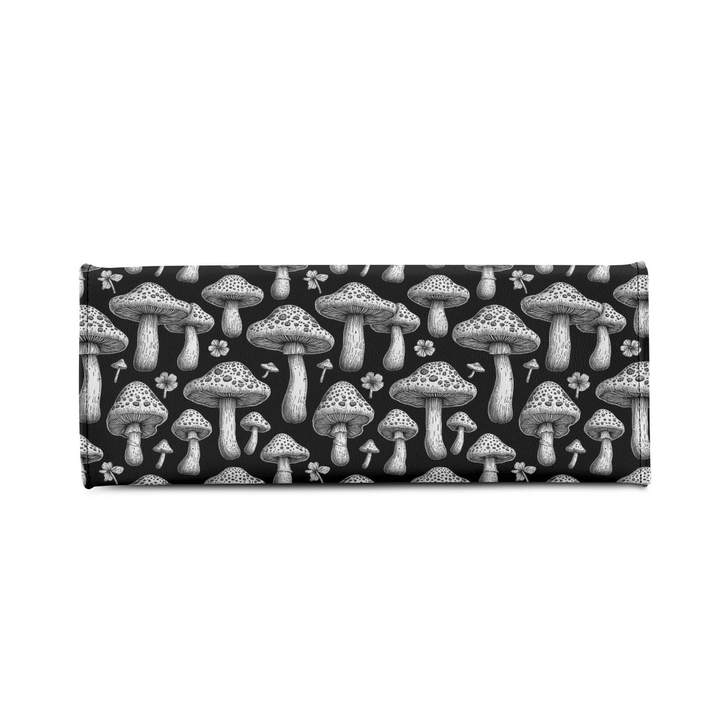 Black and White Mushroom Luxury Women Leather Handbag (3 sizes) - DeRose Seasonal