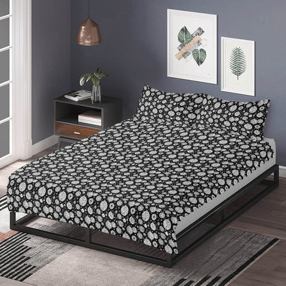 Black and White Ornament 3 Pcs Beddings - DeRose Seasonal