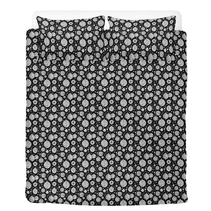 Black and White Ornament 3 Pcs Beddings - DeRose Seasonal
