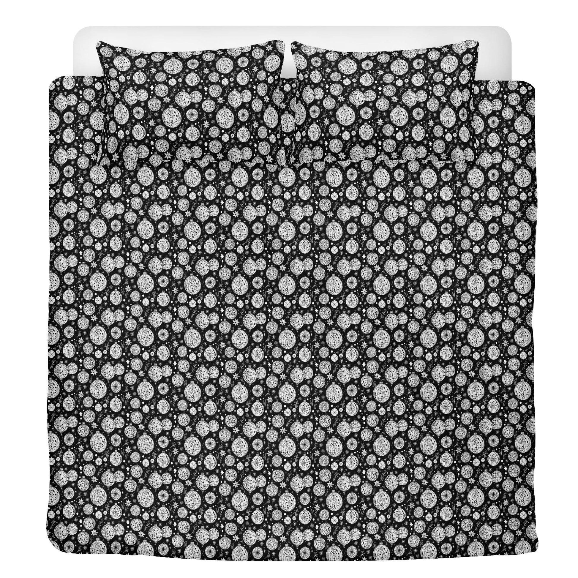 Black and White Ornament 3 Pcs Beddings - DeRose Seasonal
