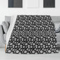 Black and White Ornament Flannel Breathable Blanket 4 Sizes - DeRose Seasonal