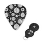 Black and White Ornament Guitar Plastic Picks (Set of 6) - DeRose Seasonal