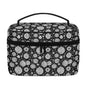 Black and White Ornament Leather Cosmetic Bag - DeRose Seasonal