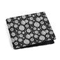 Black and White Ornament Men's Minimalist Leather Folded Wallet - DeRose Seasonal