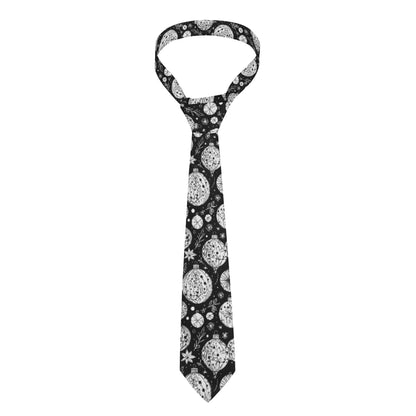 Black and White Ornament Necktie - DeRose Seasonal