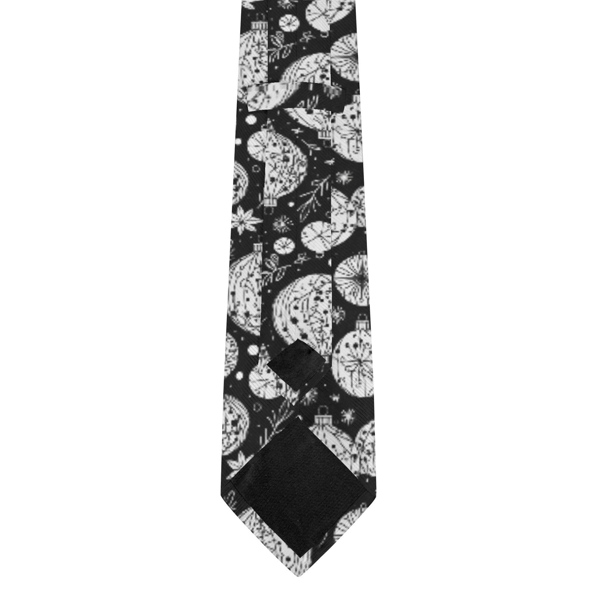 Black and White Ornament Necktie - DeRose Seasonal